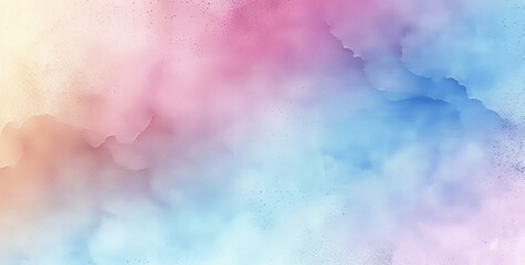 Obraz premium Soft Pastel Grainy Gradient Background with Blue Pink White Colors, Web Banner Design with Copy Space