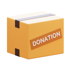 DONATION BOX 3D ICON ILLUSTRATION