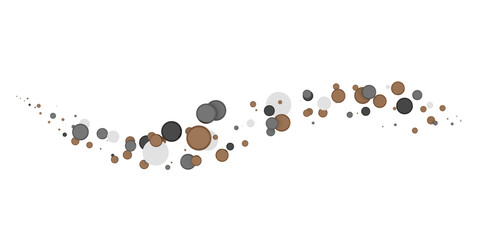 Multicolored paper confetti on transparent background. Realistic confetti flying. Colorful scattered items to holiday decorations.