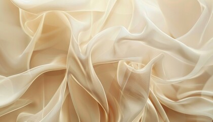 Obraz premium Abstract Light Beige Lines and Shapes Creating Soft Intricate and Delicate Background Abstract Art