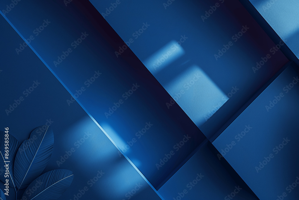Poster elegant modern blue abstract background with diagonal shapes and shadows high resolution