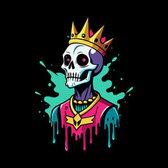 funny king of skull character