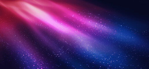 Naklejka premium Dark Gradient Background with Pink Light Rays Grainy Texture 2/3 Space for Text
