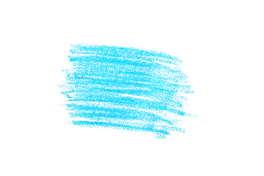 colorful sky blue colored hand drawn wax crayon chalk rough strokes texture,cutout in transparent background,png format