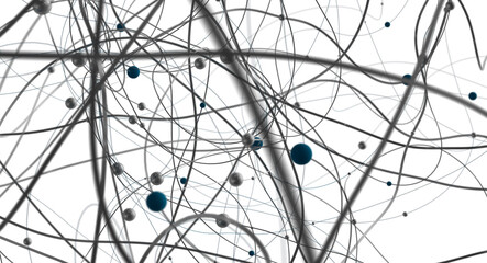 The structure of the network connection of points and lines. Data technology.