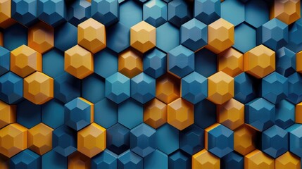 Hexagons pattern. Geometric abstract background with simple hexagonal elements. Medical, technology or science design