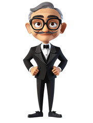 Obraz premium Cartoon of american billionaire