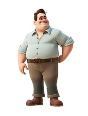 Fototapeta premium 3d cartoon of fat man