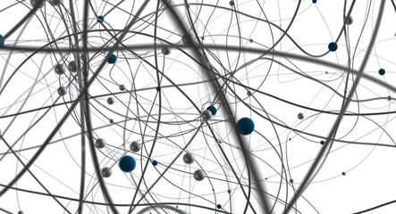 The structure of the network connection of points and lines. Data technology.