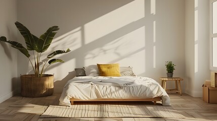 Minimalist and Cozy Teen Bedroom Design with Simplistic Comfort