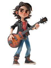 Fototapeta premium rock star with guitar