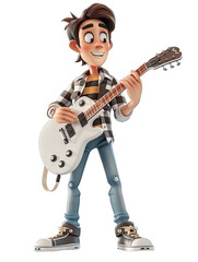 Obraz premium rock star with guitar