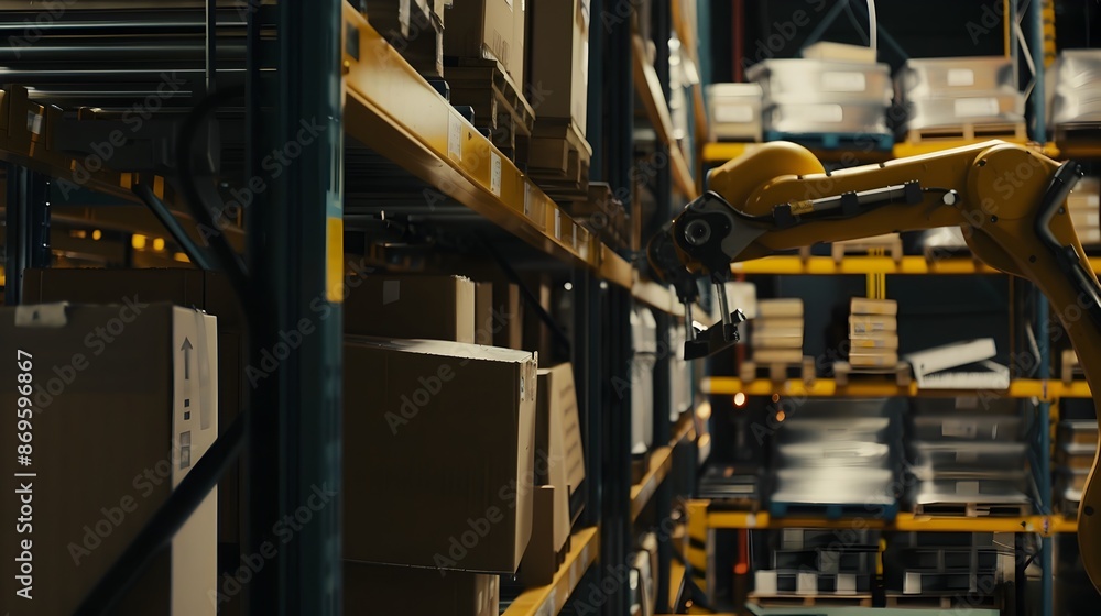 Poster warehouse robot using computer vision for precise item picking and inventory management