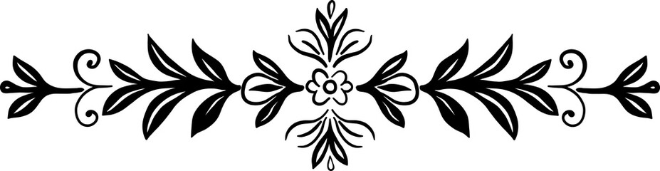 Floral and flower frame divider illustration.