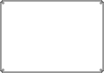 Single Colored Monoline Square Doodle Border