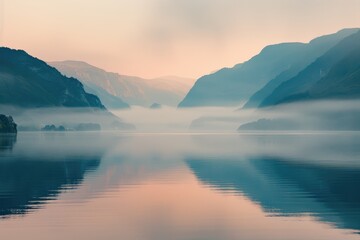 Fototapeta premium sunrise over the lake