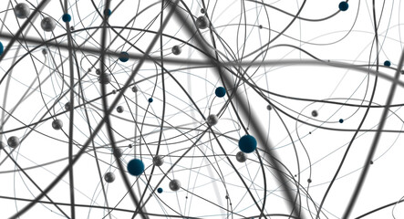 Abstract digital background of points and lines. Glowing plexus. Big data. Network or connection.