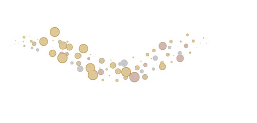 gold  Shower: Dynamic 3D Illustration of Dancing gold Confetti