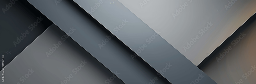 Poster abstract gray background with diagonal geometric shapes shadows 3d render minimalistic banner poster
