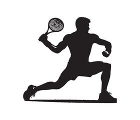 single sports player vector art graphic resources silhouette vector style, white background