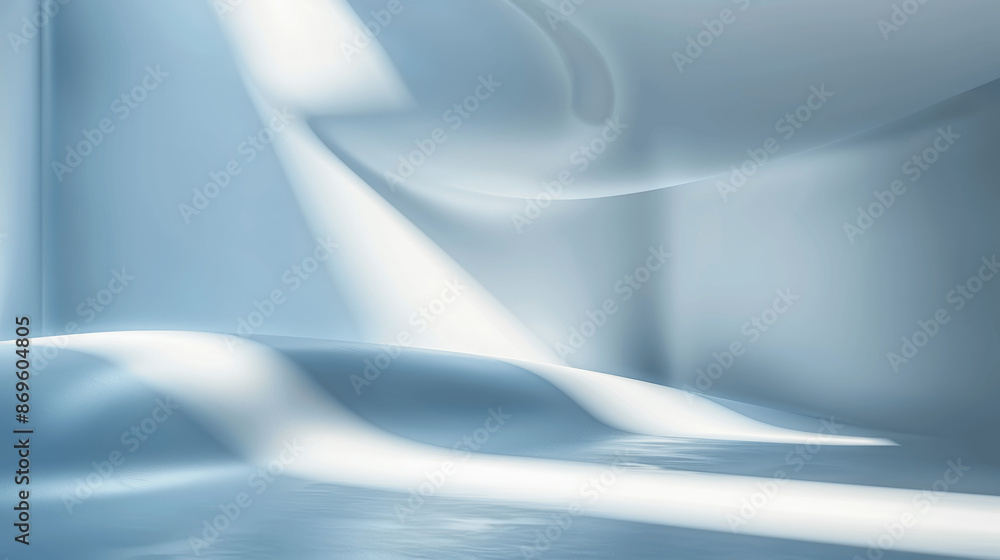 Poster modern minimalist blue gradient background with light and shadow for product display