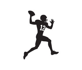 single sports player vector art graphic resources silhouette vector style, white background