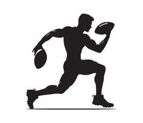 single sports player vector art graphic resources silhouette vector style, white background