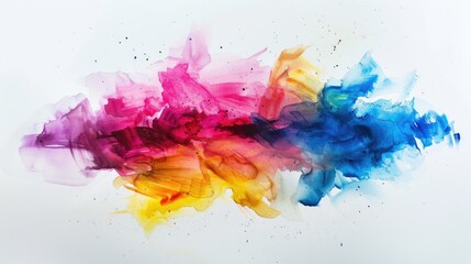 bright Abstract watercolor drawing on a paper image