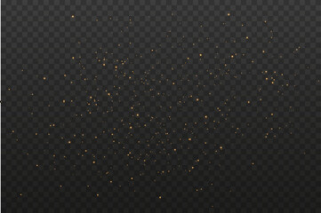 golden dust light png. Bokeh light lights effect background. Christmas glowing dust background Christmas glowing light bokeh confetti and sparkle overlay texture for your design.