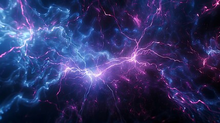 Energetic pulses of electric currents captured in a hypnotic display of glowing lines against a dark abyss.