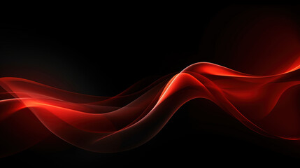 Obraz premium Business technology abstract background, black background, red ripple silk background