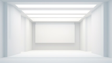 Fototapeta premium Modern white minimalist architectural display space