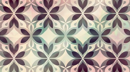 Floral Patterns seamless, geometric design with a subtle gradient in the background 