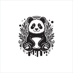 panda, cat, tiger cute design art vector file.