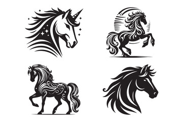 Horse silhouette vector illustration