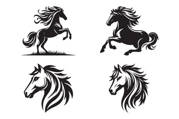 Horse silhouette vector illustration