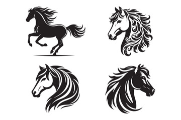 Horse silhouette vector illustration