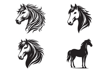 Horse silhouette vector illustration
