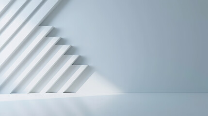 Modern white minimalist architectural display space