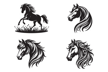 Horse silhouette vector illustration