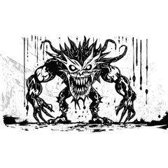 Fototapeta premium graffiti style monster