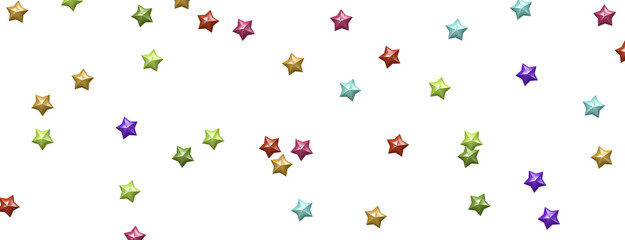 Rainbow Wonders Unleashed: 3D Colorful Stars Rain Illustration Mesmerizes Viewers