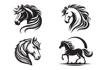 Horse silhouette vector illustration