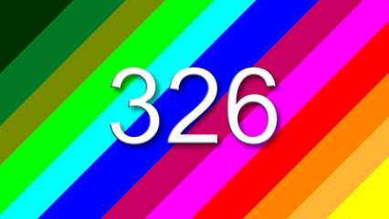 326 colorful rainbow background year number