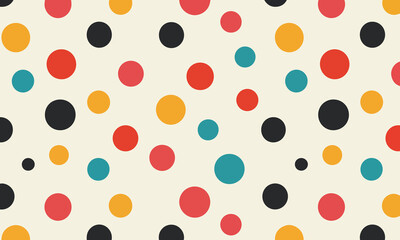 seamless polka with dots pattern background . colorful print design for textile, fashion, wallpaper isolated vector