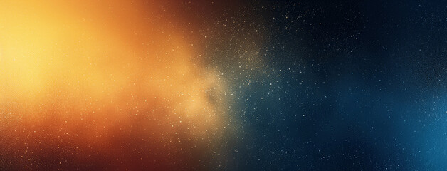 Fototapeta premium Dark Abstract Grainy Gradient Background with Vibrant Blue Yellow Orange Colors and Textured Noise