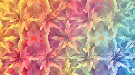 Obraz premium Floral Patterns seamless, geometric design with a subtle gradient in the background 