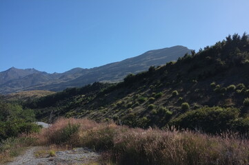 Photo of lakeside view of Lake Wakatipu or Whakatipu wai-maori and The Remarkables in Glenorchy, Otago region, South Island of New Zealand.