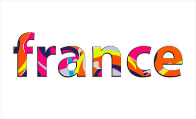 France text colorful banner art