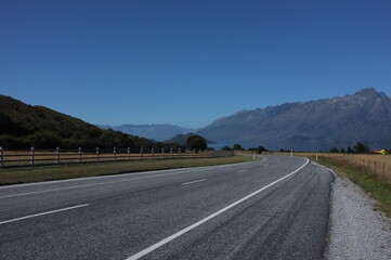 Photo of The Remarkables Mountain Range near Queenstown and Glenorchy, Otago region, South Island of New Zealand.